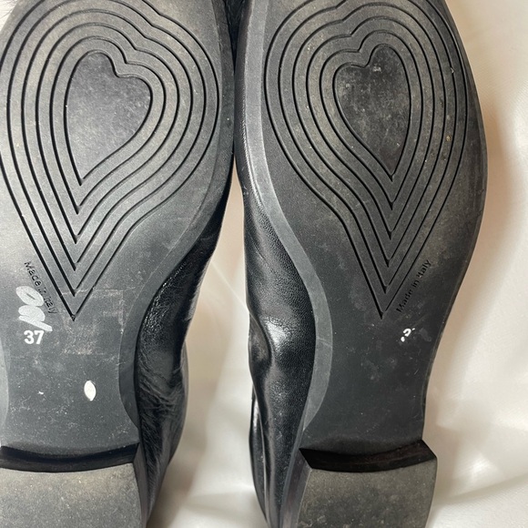 Ferca 81 Black Leather Fur Pom Ballet Flat - Picture 7 of 8